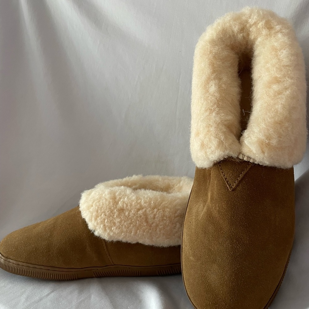 UGG Tan and Cream Loafers